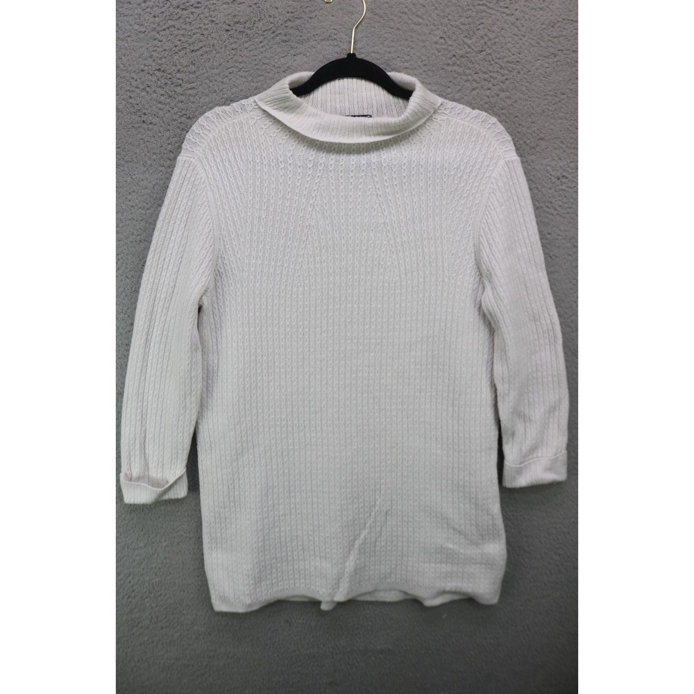 Land's End Long Sleeve Cable Knit Sweater Tunic-Medium-Cottagecore-Minimalist